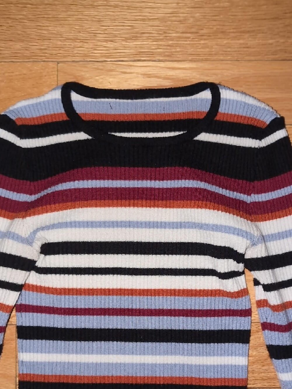 Striped Rib-Knit Bodycon Dress in Multi-Color - Picture 2 of 4